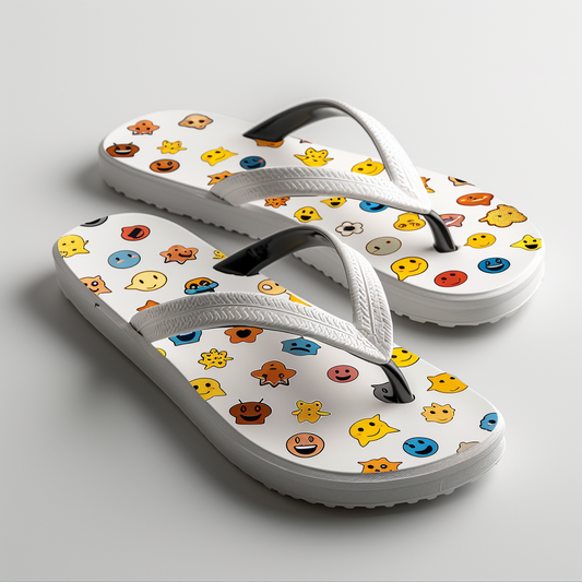 Playful Iconic Flip-Flops with Smileymoji Design